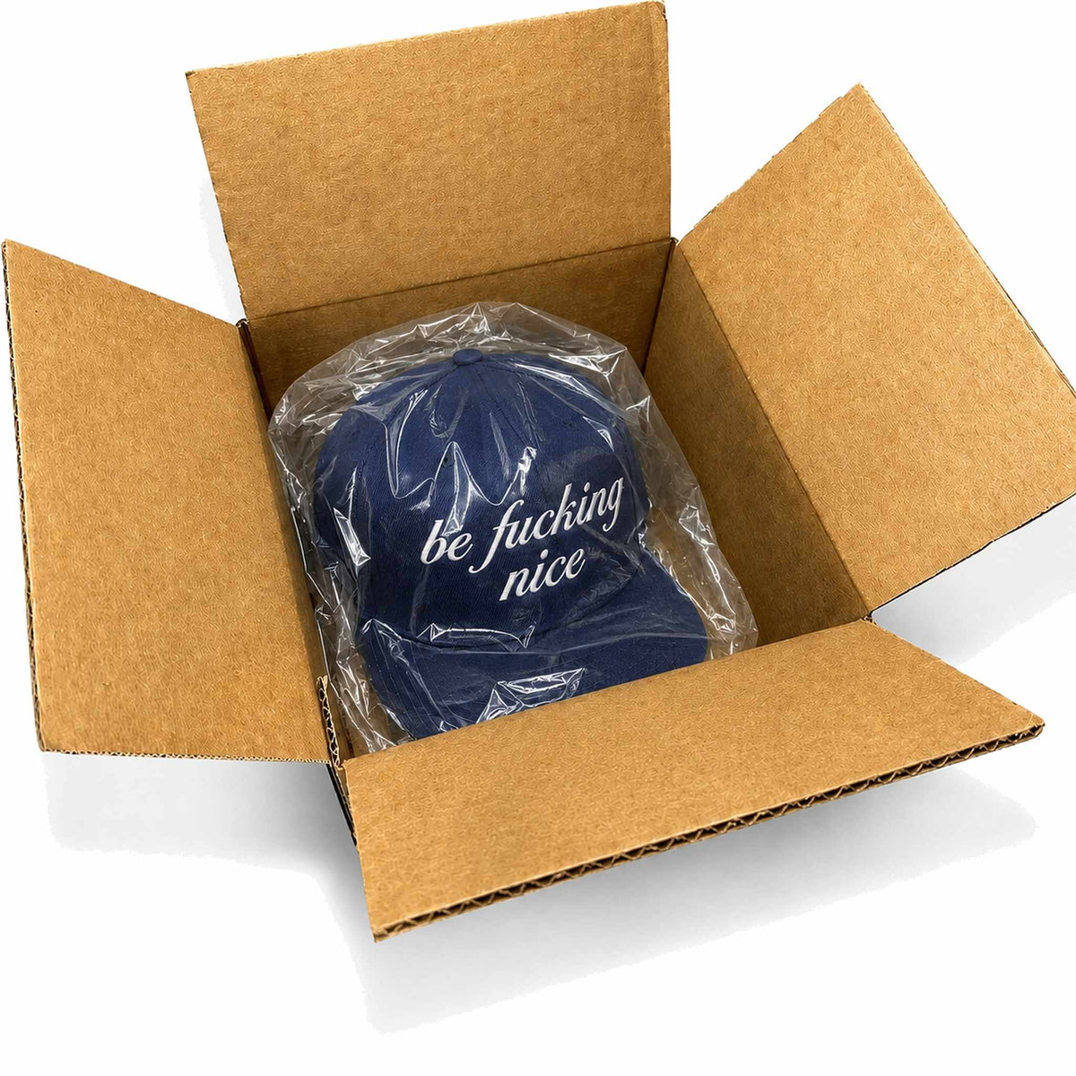 be fucking nice® — Embroidered Flat-Bill Snapback Hat