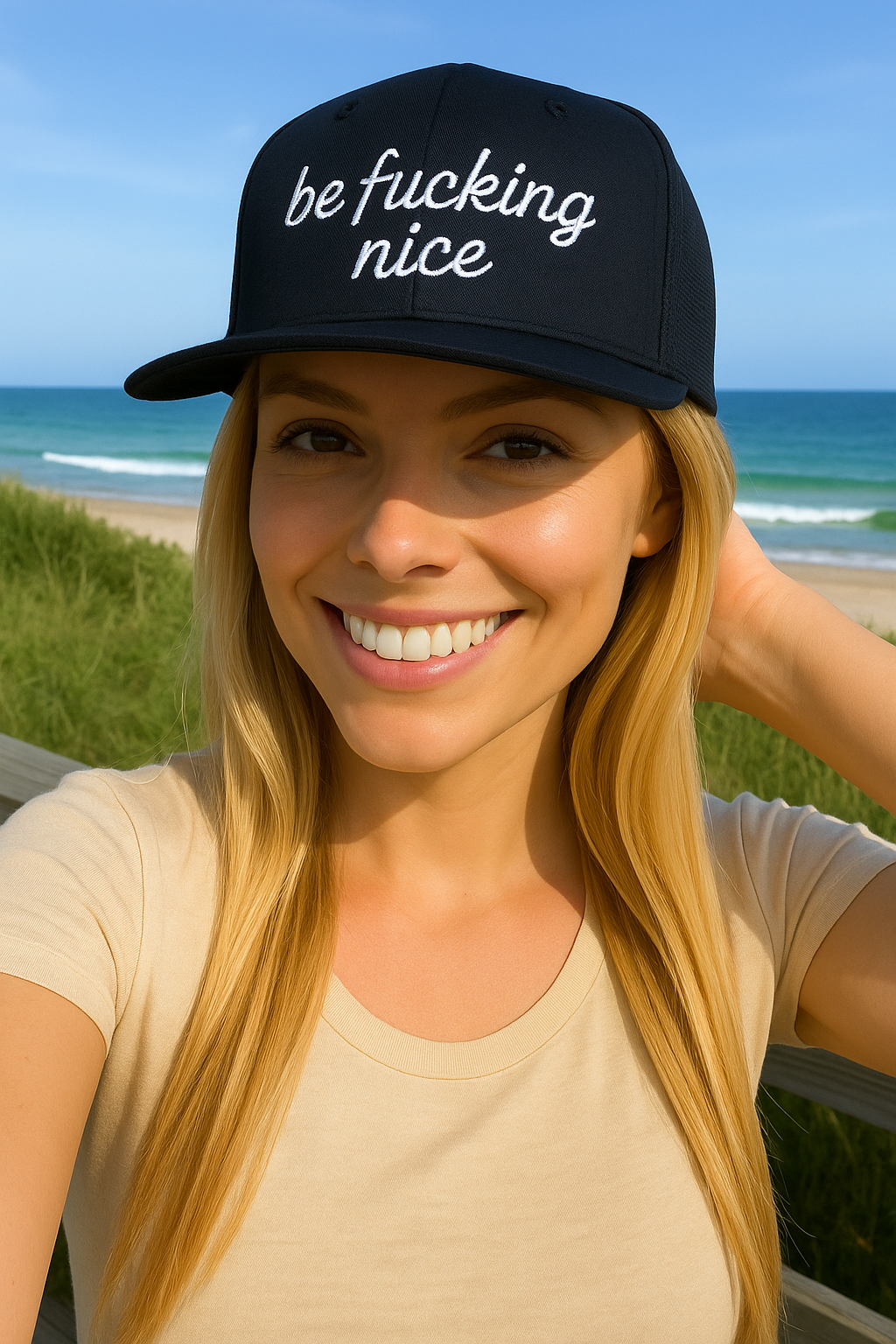be fucking nice - Snapback Hat